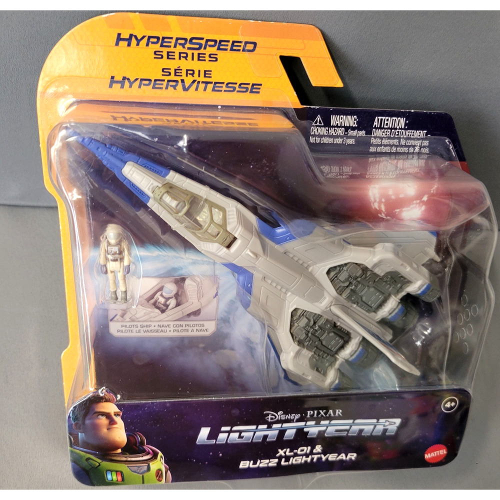 Mattel Disney Pixar Lightyear Hyperspeed Series XL-01 Spaceship & Buzz Lightyear